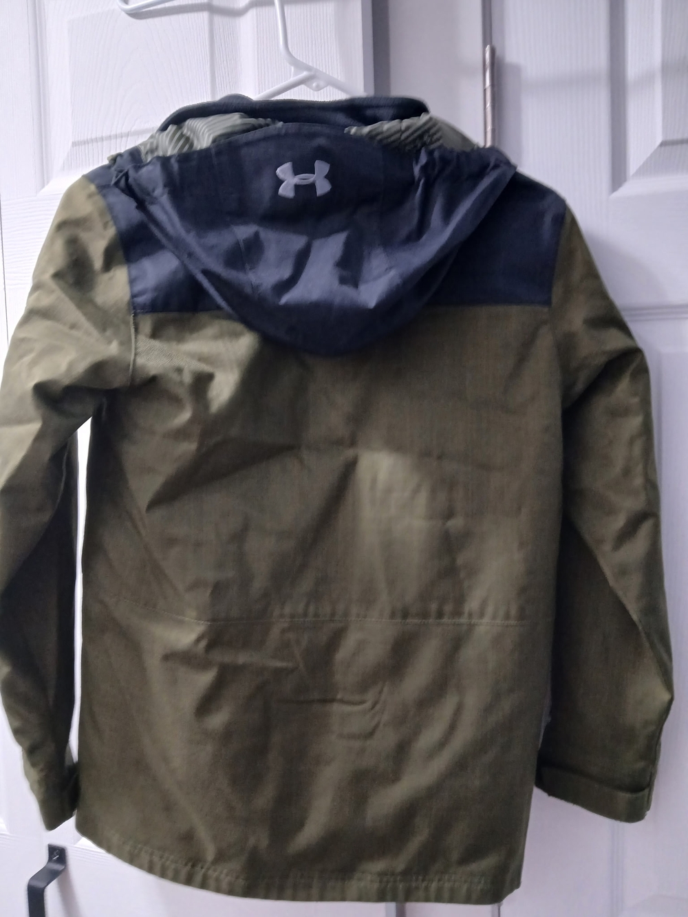 Under Armour Olive Green and Black Hooded  Jacket - Kids - Picture 2 of 4